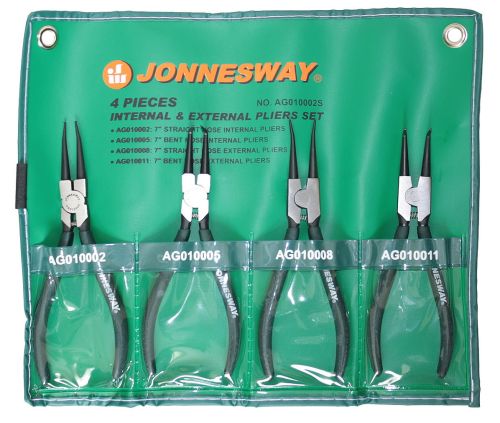 Zestaw szczypiec do pierścieni Seegera JONNESWAY 4 szt. 7" AG010002S